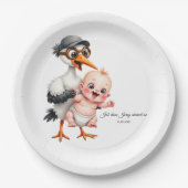 Funny designed paper plates baby shower adjust  pappteller (Vorderseite)