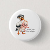 Funny designed sticker buttons baby shower adjust (Vorderseite)