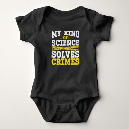 Funny Detection Forensic Science Crime Solver Baby Strampler (Vorderseite)