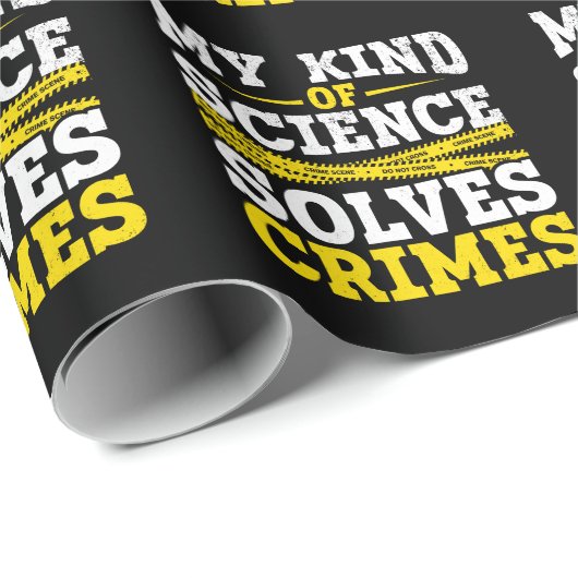 Funny Detection Forensic Science Crime Solver Geschenkpapier (Rolleneckpunkt)