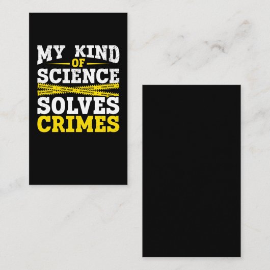 Funny Detection Forensic Science Crime Solver Visitenkarte (Vorne/Hinten)