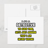 Funny Detection T - Shirt und Geschenke Postkarte (Vorne/Hinten)