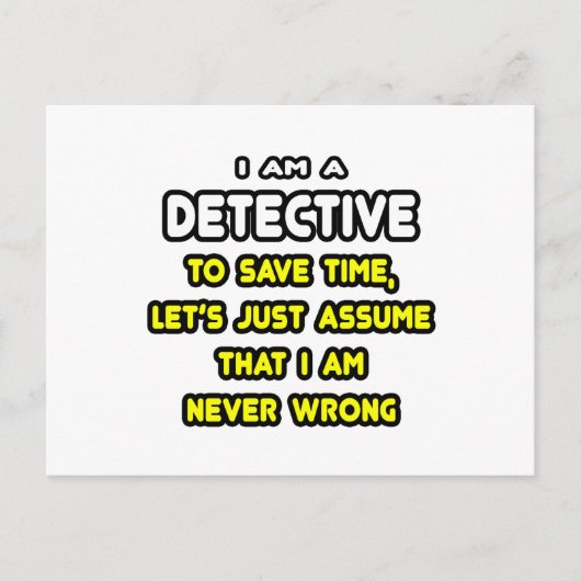 Funny Detection T - Shirt und Geschenke Postkarte (Vorderseite)