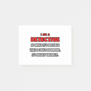 Funny Detective .. Sehr unwahrscheinlich Post-it Klebezettel