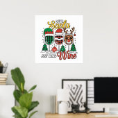 Funny Deve Santa wine Poster (Heimbüro)