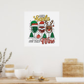 Funny Deve Santa wine Poster (Küche)