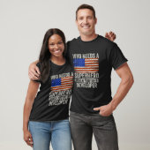 Funny Developer Superhero Vintages T-Shirt für Män (Unisex)
