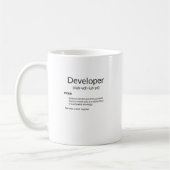 Funny Developers Geschenk Entwickler Definition Ge Kaffeetasse (Links)