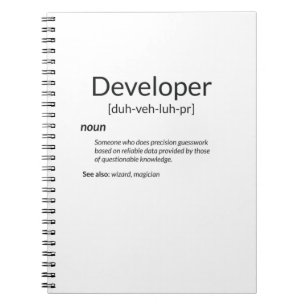 Funny Developers Geschenk Entwickler Definition Ge Notizblock