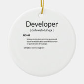Funny Developers verschenken Entwickler-Definition Keramik Ornament (Vorne)