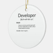 Funny Developers verschenken Entwickler-Definition Keramik Ornament (Links)