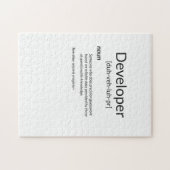Funny Developers verschenken Entwickler-Definition Puzzle (Horizontal)