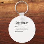 Funny Developers verschenken Entwickler-Definition Schlüsselanhänger (Vorderseite)