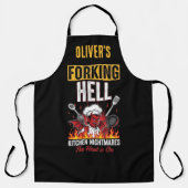 Funny Devil Chef Forking Hell Kitchen Nightmares Schürze (Vorderseite)