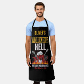 Funny Devil Chef Forking Hell Kitchen Nightmares Schürze (Getragen)