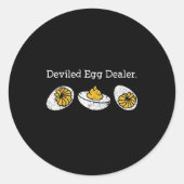 Funny Deviled Egg Er Thanksgiving  Runder Aufkleber (Vorderseite)