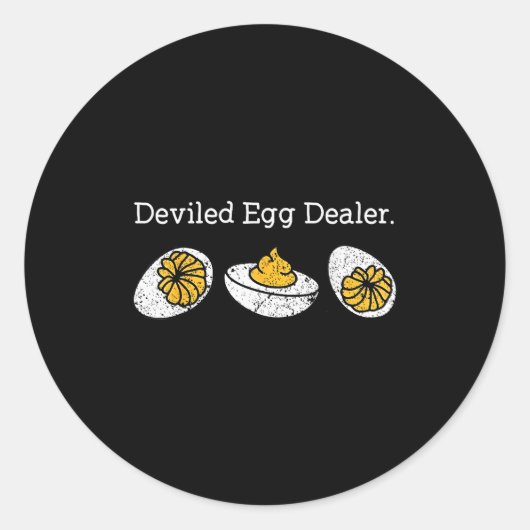 Funny Deviled Egg Er Thanksgiving Runder Aufkleber (Vorderseite)