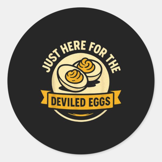 Funny Deviled Eggs Thanksgiving Food Humor Runder Aufkleber (Vorderseite)