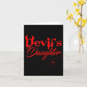 Funny Devils Daughter Niedliches Halloween Meme Zi Karte (Gelbe Blume)