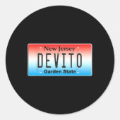 Funny Devito New Jersey Italian American Nj Cutlet Runder Aufkleber (Vorderseite)