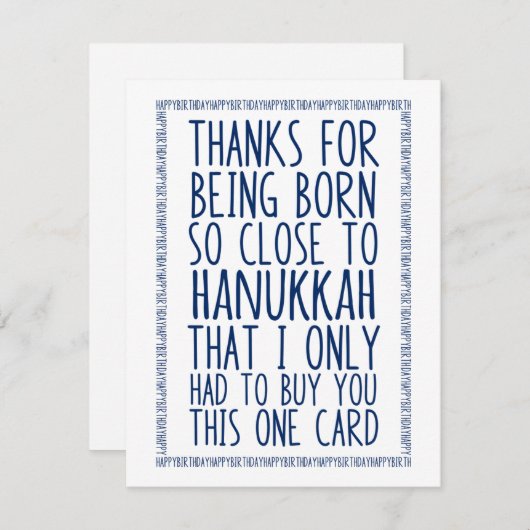 Funny Dezember Geburtstag und Hanukkah kombiniert (Vorne/Hinten)