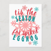 Funny Dezember Wintersaison Eggnog Quote Word Postkarte (Vorderseite)