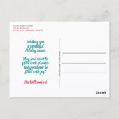 Funny Dezember Wintersaison Eggnog Quote Word Postkarte (Rückseite)