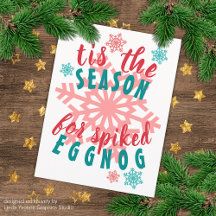 Funny Dezember Wintersaison Eggnog Quote Word