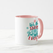 Funny Dezember Wintersaison Eggnog Quote Word Tasse (VorderseiteRechts)