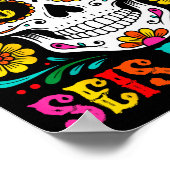 Funny Dia De Los Muertos Sugar Skull Seis Siete 67 Poster (Ecke)