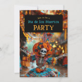 💀 Funny Día de Muertos Party Einladung (Vorderseite)