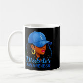 Funny Diabetes Awareness Month Black Women Kaffeetasse (Links)