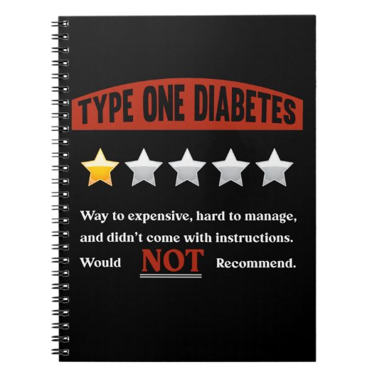 Funny Diabetes Joke Diabetic Humor Notizblock (Vorderseite)