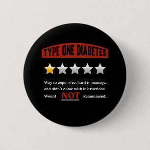 Funny Diabetes Joke Diabetic Spaß Button