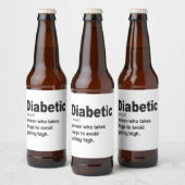 Funny Diabetic Typ 1 Definition Awareness Geschenk Bierflaschenetikett (Flaschen)