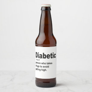 Funny Diabetic Typ 1 Definition Awareness Geschenk Bierflaschenetikett
