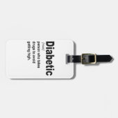 Funny Diabetic Typ 1 Definition Awareness Geschenk Gepäckanhänger (Vorderseite horizontal)
