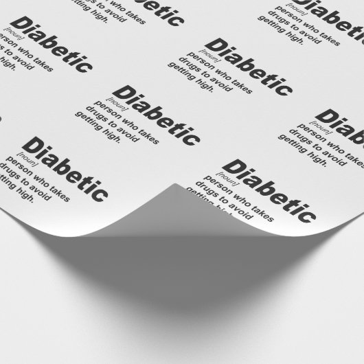 Funny Diabetic Typ 1 Definition Awareness Geschenk Geschenkpapier (Ecke)