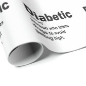 Funny Diabetic Typ 1 Definition Awareness Geschenk Geschenkpapier (Rolleneckpunkt)