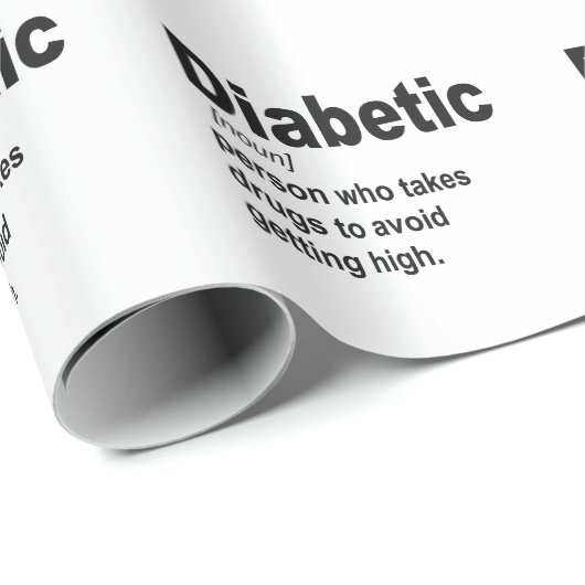 Funny Diabetic Typ 1 Definition Awareness Geschenk Geschenkpapier (Rolleneckpunkt)
