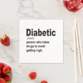 Funny Diabetic Typ 1 Definition Awareness Geschenk Serviette (Beispiel)
