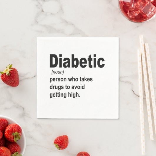 Funny Diabetic Typ 1 Definition Awareness Geschenk Serviette (Beispiel)