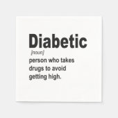 Funny Diabetic Typ 1 Definition Awareness Geschenk Serviette (Vorderseite)