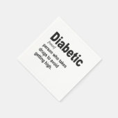 Funny Diabetic Typ 1 Definition Awareness Geschenk Serviette (Ecke)