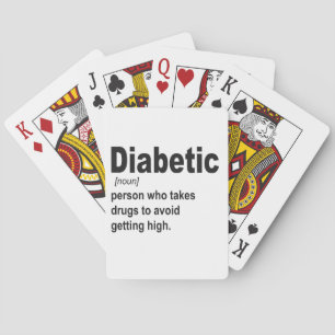 Funny Diabetic Typ 1 Definition Awareness Geschenk Spielkarten