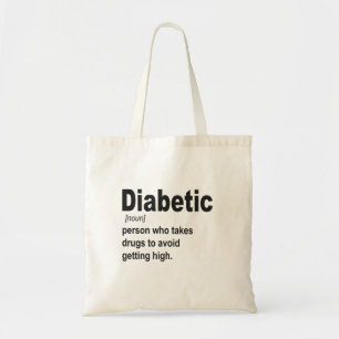 Funny Diabetic Typ 1 Definition Awareness Geschenk Tragetasche