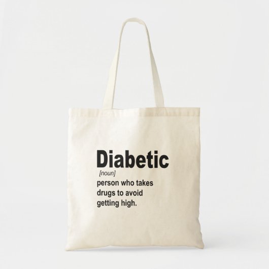 Funny Diabetic Typ 1 Definition Awareness Geschenk Tragetasche (Vorne)
