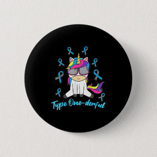 Funny Diabetic Unicorn Typ 1 derful Typ 1 Diab Button