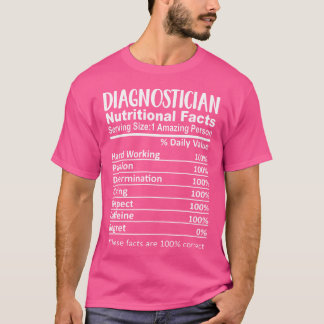 Funny Diagnostician Ernährung Fakten Bildung T-Shirt