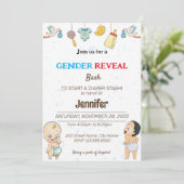 Funny Diaper Bash Einladungen (Stehend Vorderseite)